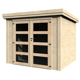 Abri de jardin Pico 6,46m² en bois massif 28mm avec double porte – Décor et Jardin Ma boutique